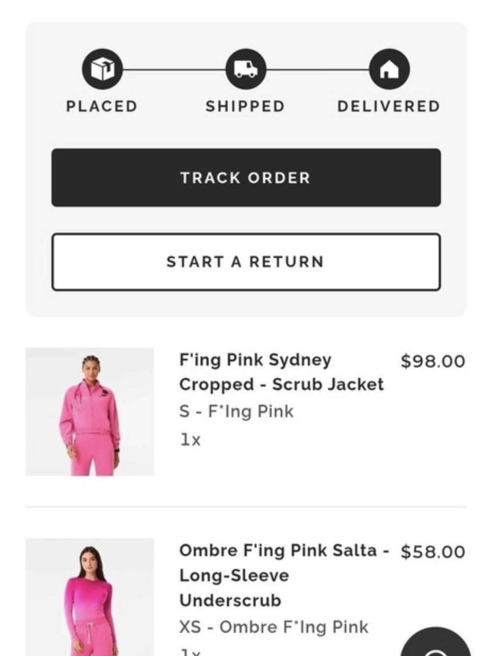 F'ing Pink Sydney Cropped - Scrub Jacket Pink Size Small Like New
